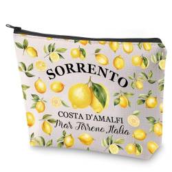 Sorrento Kosmetiktasche, Motiv: Zitronen, Süditalien, Geschenk, Sorrento, Reise-Make-up-Tasche, Italien-Liebhaber, Geschenk, Sorrent von LEVLO