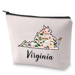 Virginia Locale Kosmetiktasche Born in Virginia Geschenk Virginia Reise Make-up Tasche Virginia Karte Geschenk, Virginia von LEVLO