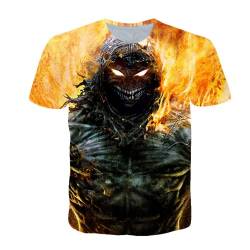 3D T Shirt Herren Totenkopf Druck Horror T-Shirt Lustig Tshirt Männer Casual Kurzarm Shirt Hemden Herren Hemd aus Polyester (Totenkopf3,5XL) von LEXAHO