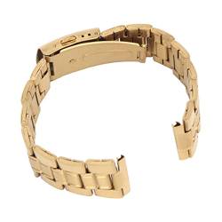 LEYT Uhrenarmband aus Edelstahl, Uhrenarmband aus Metall, Verstellbarer Schutz, Luxuriöse Doppelverschlussschnalle für Damen für Smart Watch (16mm) von LEYT