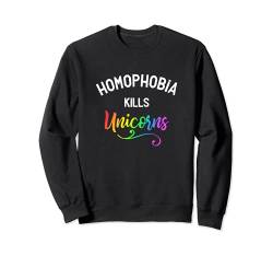 Homophobia Kills Unicorns - LGBT Pride CSD Sweatshirt von LGBT CSD