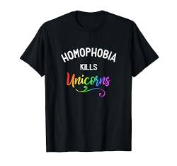 Homophobia Kills Unicorns - LGBT Pride CSD T-Shirt von LGBT CSD