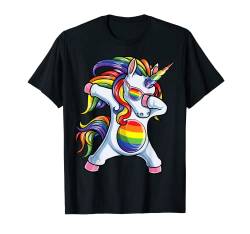 Dabbing Einhorn Gay Pride LGBT Regenbogen Flagge Sonnenbrille LGBTQ T-Shirt von LGBT Rainbow Co