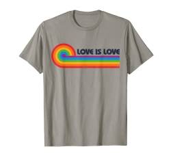 LGBTQ Love Is Love Gay Pride LGBT Ally Rainbow Flag Vintage T-Shirt von LGBT Rainbow Co