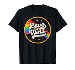 LGBTQ Love Wins Gay Pride LGBT Ally Rainbow Flag Vintage T-Shirt von LGBT Rainbow Co