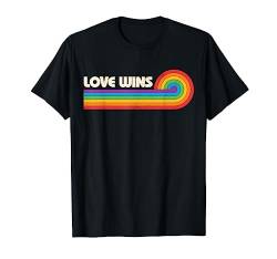 LGBTQ Love Wins Gay Pride LGBT Ally Rainbow Flag Vintage T-Shirt von LGBT Rainbow Co