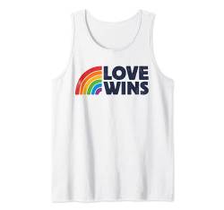 LGBTQ Love Wins Gay Pride LGBT Ally Rainbow Flag Vintage Tank Top von LGBT Rainbow Co