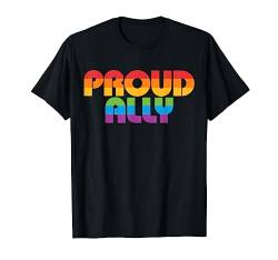 LGBTQ Proud Ally Lesbian Gay Pride LGBT Rainbow Flag Vintage T-Shirt von LGBT Rainbow Co