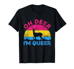 Queer Hirsch Lustiges Pansexuell T-Shirt von LGBTQ Pansexuell Shirts