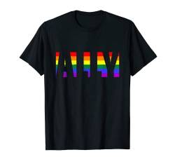 LGBTQ Verbündeter Regenbogen Flagge Stolz Monat Homosexuell Lesben Vintage T-Shirt von LGBTQ Pride Month Gender Equality Support Gifts