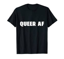 Queer AF Gay Pride Monat LGBTQ Stolzer Verbündeter Geschlechtergleichheit T-Shirt von LGBTQ Pride Month Gender Equality Support Gifts