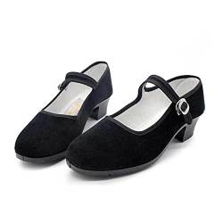 LGYKUMEG Chinaschuhe Ballerinas Trachtenschuhe,Schwarz Ballerinas aus Samt,Größe 34-41EU,Halbschuhe Ideal for Jeans,Schwarz,36. von LGYKUMEG