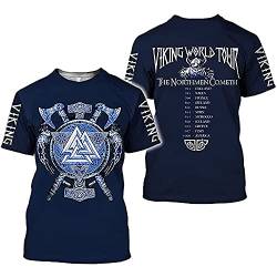Viking Valknut Totem Männer T Shirts Hemden Mode Kurzarm,A,XL von LH&BD