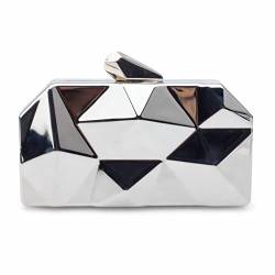 LHHMZ Damen Geometrische Abendhandtaschen aus Metall Mode kleine Abend Umhängetaschen Box Clutch von LHHMZ