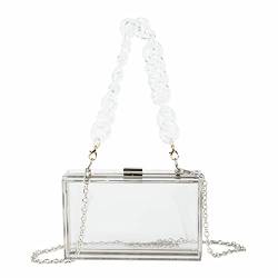 LHHMZ Transparente Abend Clutch Geldbörsen aus Acryl für Damen Klare Umhängetaschen Box Handtasche Umhängetaschen von LHHMZ