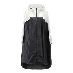 LHHMZ Wasserdichter Regenponcho Jacken für Damen Leichte, verstaubare Regenmäntel mit Kapuze Outdoor Regencape von LHHMZ