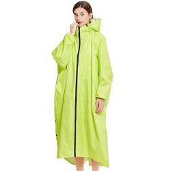 LHHMZ Wasserdichter Regenponcho für Damen Leichte Regenjacken mit Kapuze Outdoor Lange Regenbekleidung Regenmäntel von LHHMZ