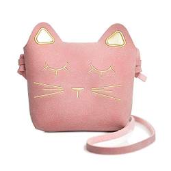 LHKJ Süße Umhängetaschen Mädchen Geldbeutel Mini Verstellbarer Schultergurt Schulter Crossbody Tasche,Katze Cross Body Messenger Bag von LHKJ