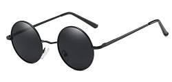 LHSDMOAT Polarisierte Runde Sonnenbrille Herren Damen, Retro UV400 Sonnenbrille, Vintage Angeln Golf Fahren Stilvoll Hippe Sonnenbrille von LHSDMOAT