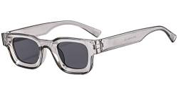 LHSDMOAT Retro Sonnenbrille Unisex UV400 Sonnenbrille Rechteckig Dicke Damen Herren Sonnenbrille Vintage 90er Jahre Quadrat Form von LHSDMOAT