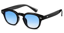 LHSDMOAT Retro Unisex Oval Sonnenbrille, Mode Johnny Depp Runde Sonnenbrille für Herren Damen, Vintage UV400 Schutz Reisen Wandern Fotoshooting Party Sonnenbrille von LHSDMOAT