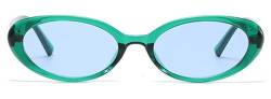 LHSDMOAT Trendige ovale Sonnenbrille für Damen, Vintage-Cat-Eye-Sonnenbrille, modische UV400 Schutz Katzenaugen Sonnenbrille für Einkaufsfotos von LHSDMOAT