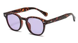 LHSDMOAT Unisex Vintage Sonnenbrille, Retro Johnny Depp Runde Sonnenbrille Herren Damen, Mode UV400 Sonnenbrille für das Fahren Angeln Foto Wandern von LHSDMOAT