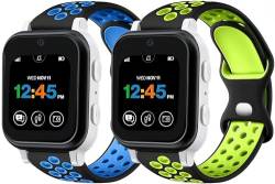 Wasserdichte Sportarmbänder, kompatibel mit Gizmo Watch 3, 2, 1/Gabb Watch 3, 2, 1/Syncup Kinder-Uhrenarmband, Ersatz, 20 mm weiches Silikon, atmungsaktiv, Gizmo Sport-Smartwatch-Band für Jungen und von LIANCGJUE