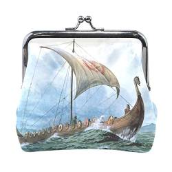 LIANCHENYI Vikings Münzgeldbörse mit Drachenboot, Mini-Geldbörse für Damen, Mädchen, Damen, multi, Einheitsgröße von LIANCHENYI