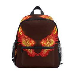 LIANCHENYI Wings and Flame Unisex Outdoor Daypacks Taschen 2. 3. 4. Klasse Schulrucksack für Kinder Jungen Mädchen, multi, Einheitsgröße von LIANCHENYI