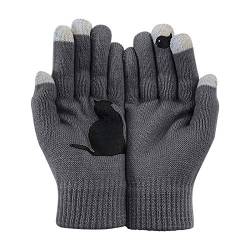 LIANGFANG Handschuhe Damen Frauen Herbst Winter Strick Gloves Fingerhandschuhe Sport Warm Winddicht Handschuhe Lustige Schwarzes Pferd UnregelmäßIge Patchwork FäUstlinge Fingerhandschuhe von LIANGFANG