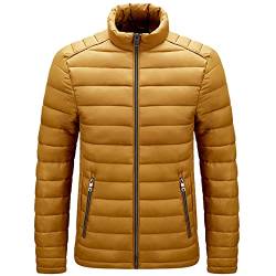 Herren Leicht Steppjacke Schwarz Übergangs Jacke Daunenjacke Herren Leicht Ohne Kapuze Wintermantel Lightweight Jacket Basic Modern Isolierter Daunenjacken Laufen Sportlich Herren Steppjacke Rot von LIANGTUOHAI