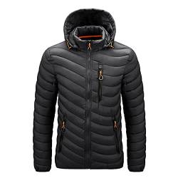 LIANGTUOHAI Herren Winterjacke Softshell Übergangsjacke Wattiert Skimantel Sale Mit Reißverschlüsse Sportjacke Slim Fit Winterjacke Herren Herbst Modern Parkajacke Outdoor Daunenjacken Für Herren von LIANGTUOHAI