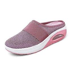 Orthopädische Schuhe Damen Air Cushion Slip On Sneakers Sandalen mit Fussbett Hausschuhe Walking Diabetic Shoes Turnschuhe Freizeit Mesh Atmungsaktiv Sportschuhe Schlupfschuhe Frauen Wanderschuhe von LIANGTUOHAI