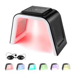 Liarty Schwarz Led Maske Gesicht Beauty 7 Farben，Led Gesichtsmaske Lichttherapie Mask，PDT-Gerät，Lichttherapie Gesicht,Red Light Therapy Face Körper Spa，Hautverjüngung… von LIARTY