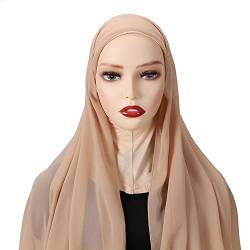 LICHENGTAI Hijab Kopftuch Damen Muslimisch, Frauen Muslim Hijab Arabische Lange Wrap Schals Islamischer Schal Schönes Hijab Beanie Mützen Schal Kopftuch von LICHENGTAI