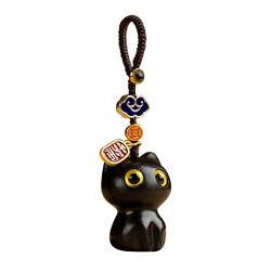 LICHENGTAI Katze Schlüsselanhänger, Kawaii Holz Anhänger Cartoon Cat Keychain Schmuck für Schlüssel, Rucksäcke, Handtaschen, als Geschenk für Mädchen Frauen von LICHENGTAI