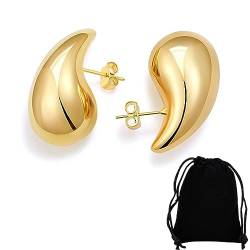 Dupes Ohrringe, Hypoallergene Waterdrop Earrings for Women Earrings Dupes Damen Ohrringe Damen Vergoldete Ohrringe Creolen Gold Ohrringe Gold Ohrringe Silber Modeschmuck Ohrringe Für Frauen von LICHUANUK