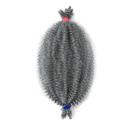 Haarverlängerungen Pferdeschwanz, Afro-Twist-Haar, 30,5 cm, federndes Afro-Twist-Haar, vorgeflochtenes Spring-Twist-Häkelhaar, vorgedehntes Wickelhaar for weiche Locs-Haarverlängerungen,Natürliches s von LICONG-2020