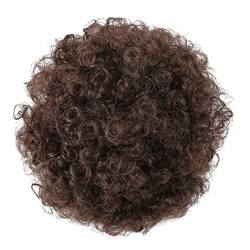 Unordentliches Dutt-Haarteil für Frauen, Haarverlängerungsdutts, kurzes, verworrenes, lockiges Chignon-Haar-Haarteil for Frauen, synthetische Afro-Puffs, Kordelzug, Pferdeschwanz-Dutt-Haarteile,Kunst von LICONG-2020