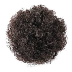 Unordentliches Dutt-Haarteil für Frauen, Haarverlängerungsdutts, kurzes, verworrenes, lockiges Chignon-Haar-Haarteil for Frauen, synthetische Afro-Puffs, Kordelzug, Pferdeschwanz-Dutt-Haarteile,Kunst von LICONG-2020