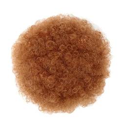 Unordentliches Dutt-Haarteil für Frauen, Haarverlängerungsdutts, kurzes, verworrenes, lockiges Chignon-Haar-Haarteil for Frauen, synthetische Afro-Puffs, Kordelzug, Pferdeschwanz-Dutt-Haarteile,Kunst von LICONG-2020