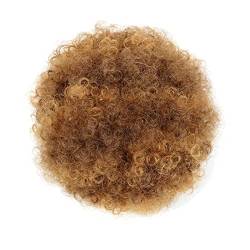 Unordentliches Dutt-Haarteil für Frauen, Haarverlängerungsdutts, kurzes, verworrenes, lockiges Chignon-Haar-Haarteil for Frauen, synthetische Afro-Puffs, Kordelzug, Pferdeschwanz-Dutt-Haarteile,Kunst von LICONG-2020