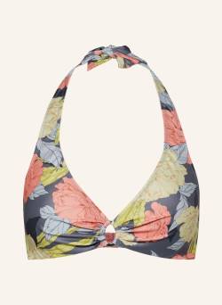 Lidea Neckholder-Bikini-Top Flower Nostalgia grau von LIDEA