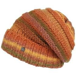 LIERYS Bernardo Oversize Umschlagmütze - Winter-Beanie mit Fleece - Schurwollgemisch Unisex - Herbst/Winter - Made in Germany Terracotta One Size von LIERYS