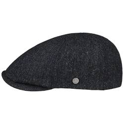 LIERYS Dunlap Wool Duck Flatcap - Herrenmütze mit Schirm - Wollcap für Herbst/Winter dunkelblau L (58-59 cm) von LIERYS
