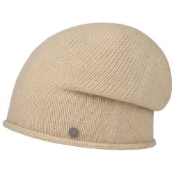 LIERYS Merino Kaschmir Beanie Damen/Herren (Länge: 26 cm) - Oversize-Mütze mit Merinowolle und Kaschmirwolle - Made in Germany - One Size 56-61 cm - Wollmütze Herbst/Winter beige One Size von LIERYS