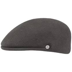 LIERYS Outdoor Flatcap aus Wollfilz Herren - Mütze Made in Italy - Flatcap Wasserabweisend & Packable - Sportmütze Herbst/Winter - Schiebermütze anthrazit L (58-59 cm) von LIERYS