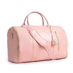 Reisetasche, faltbare Kleidertasche, Reisetasche, große Tasche für Männer und Frauen, rose, Einheitsgröße von LIEVETY