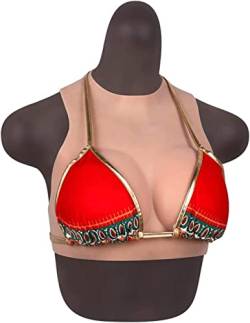 LIFI Silikon Brüste Brustformen Brustprothese Künstliche Brust Realistische Haut Brustplatten für Crossdresser Transgender Mastektomie Cosplay B-G Cup (Elfenbeinweiß, Ecup) von LIFI